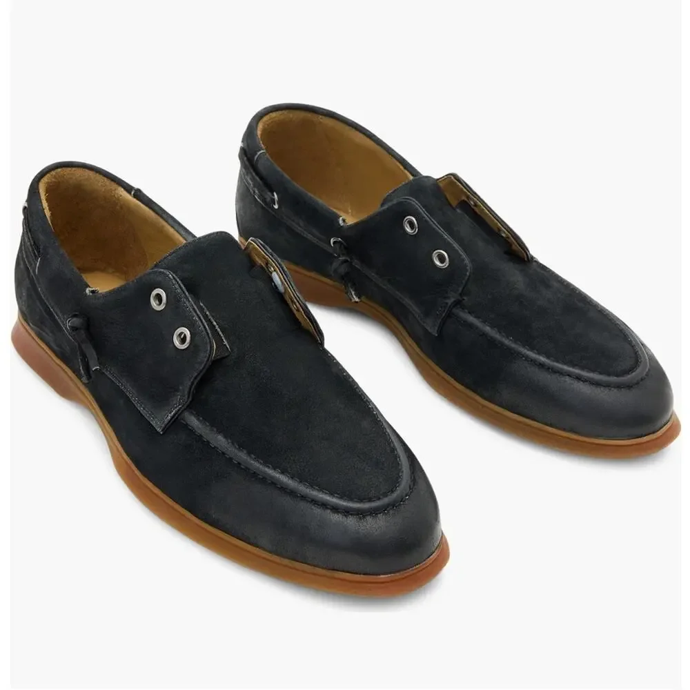 John Varvatos Thompson Yacht Laceless Boat Shoe Size 12 New